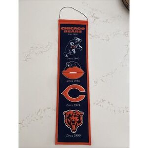 Chicago Bears NFL Football Winning Streak Embroidered Heritage Banner